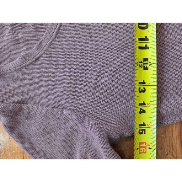 Peruvian Connection Scoop Neck Knit 100% Pima Cotton Mini Dress Purple S A001070 - Picture 6 of 7